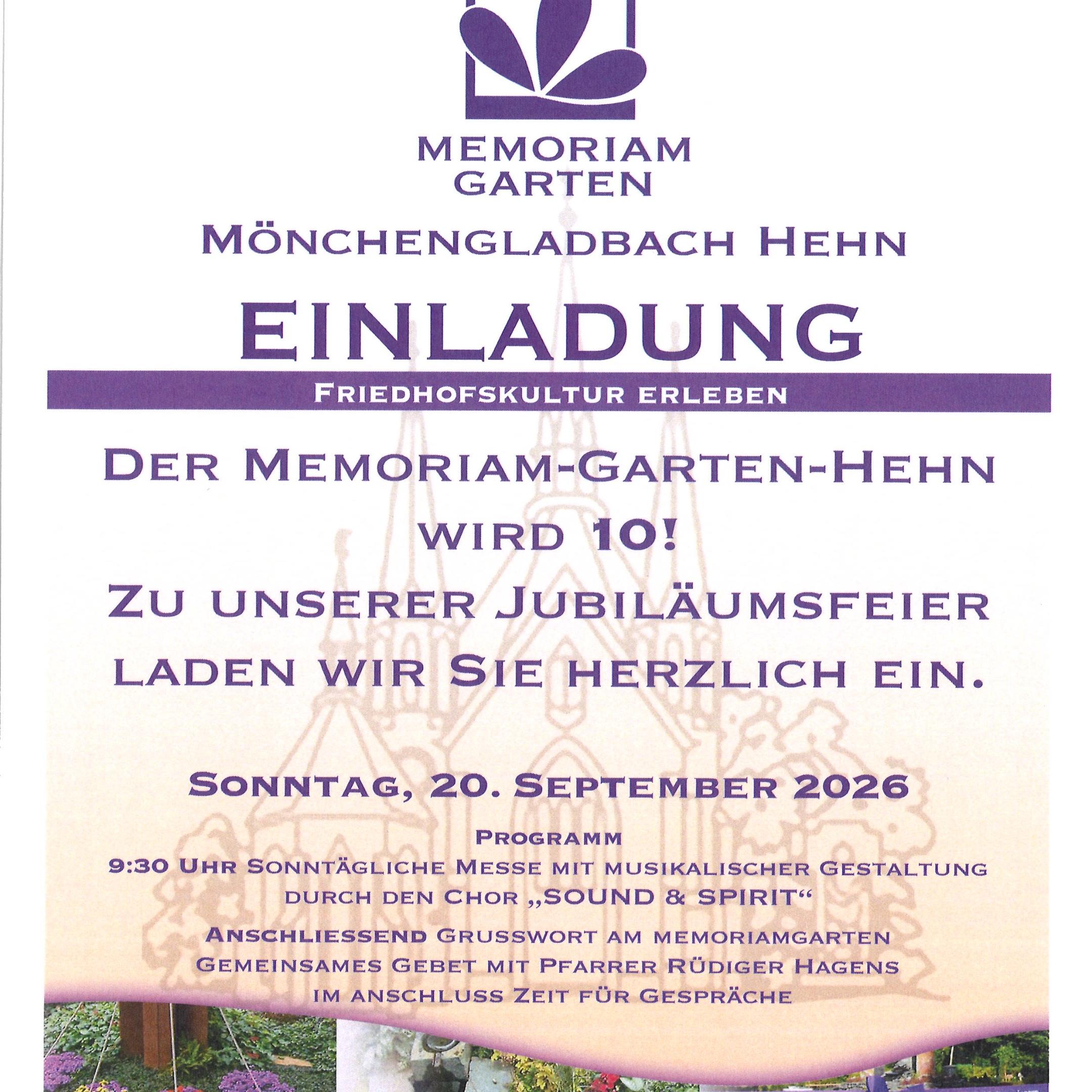 Jubiläum Memo-Garten Hehn
