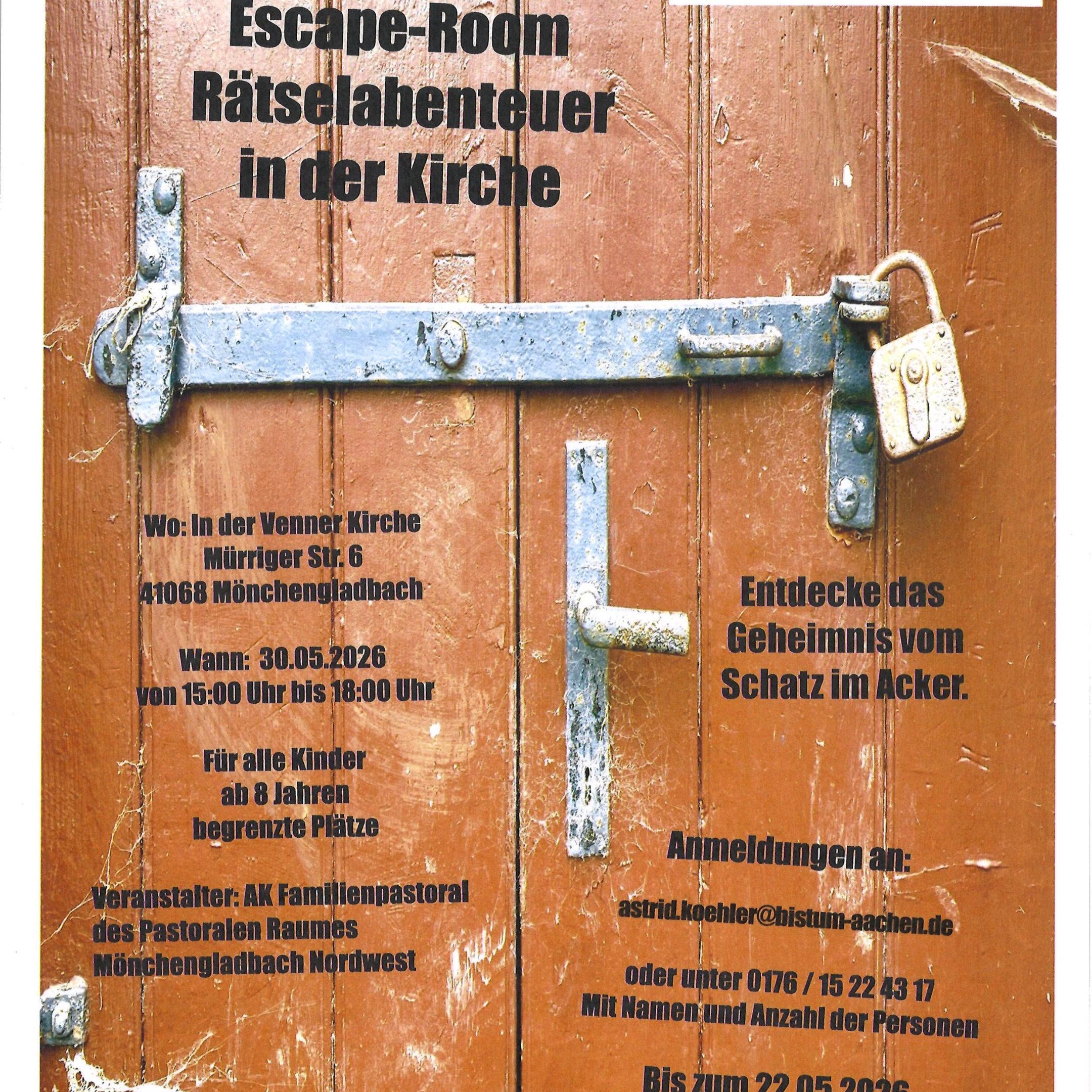Plakat Escape Room 30.05.26