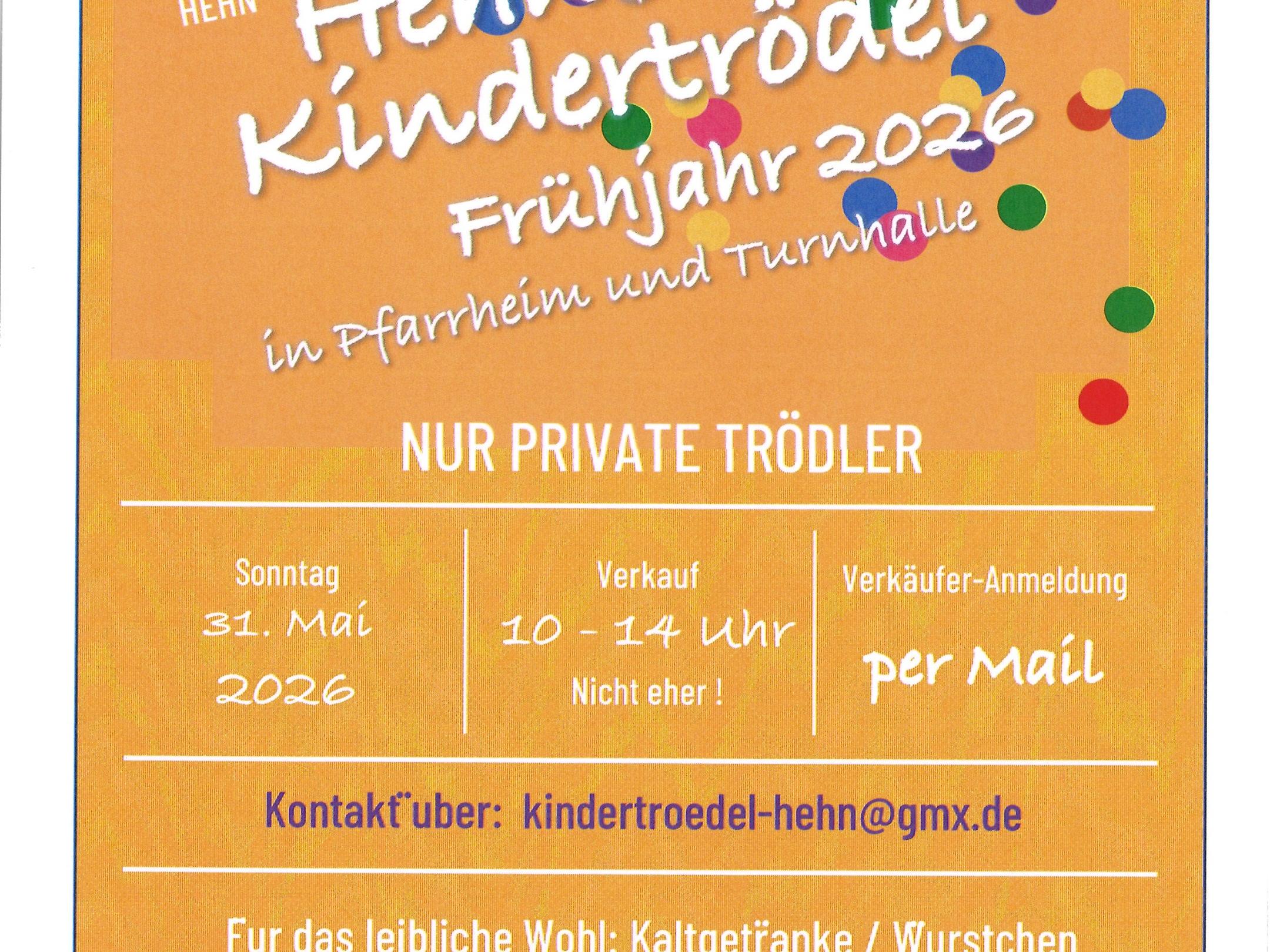 Plakat Kindertrödel Hehn 2026
