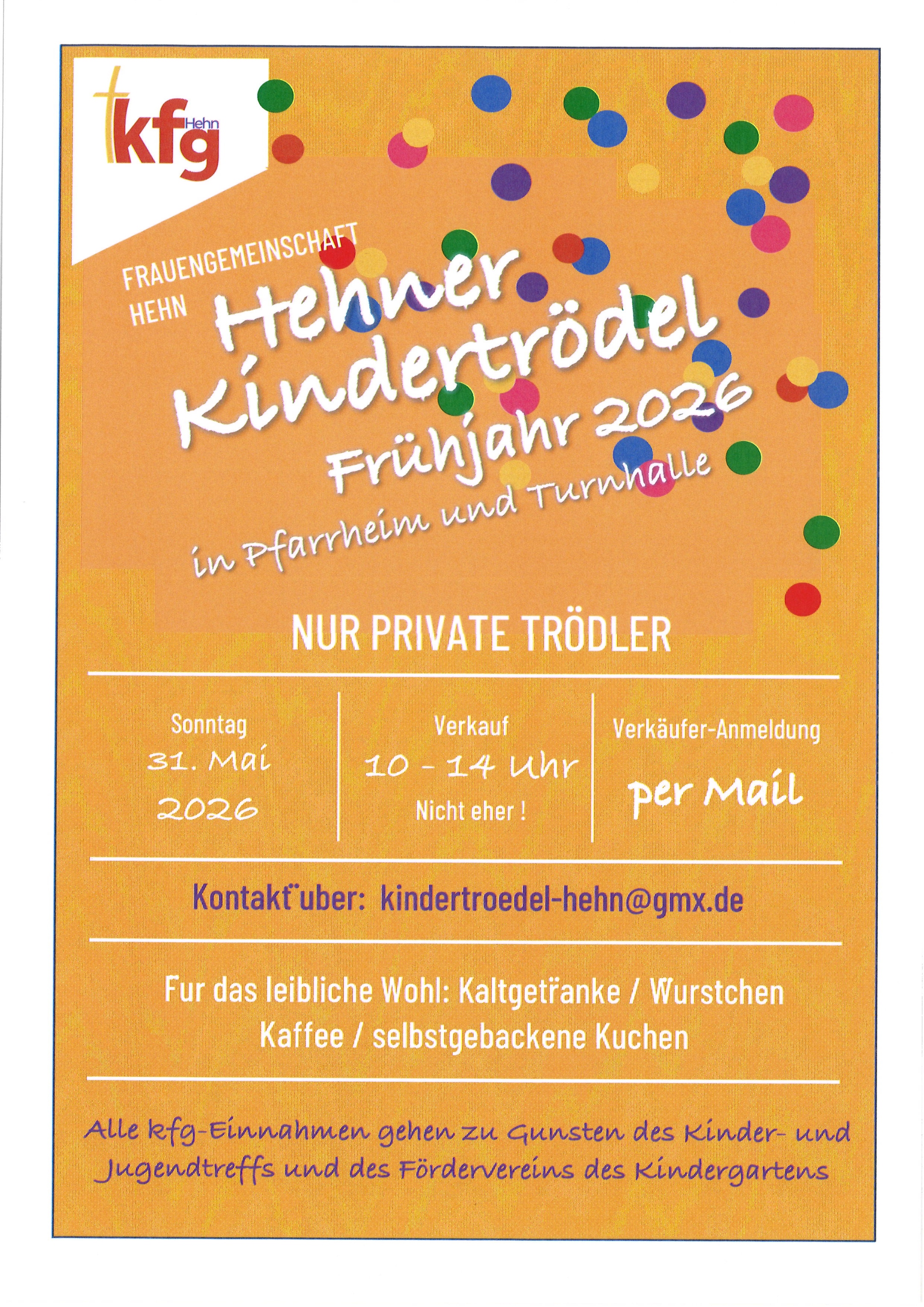 Plakat Kindertrödel Hehn 2026