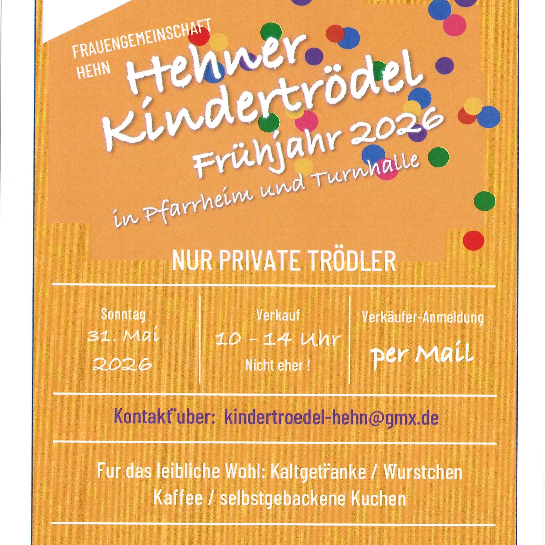 Plakat Kindertrödel Hehn 2026