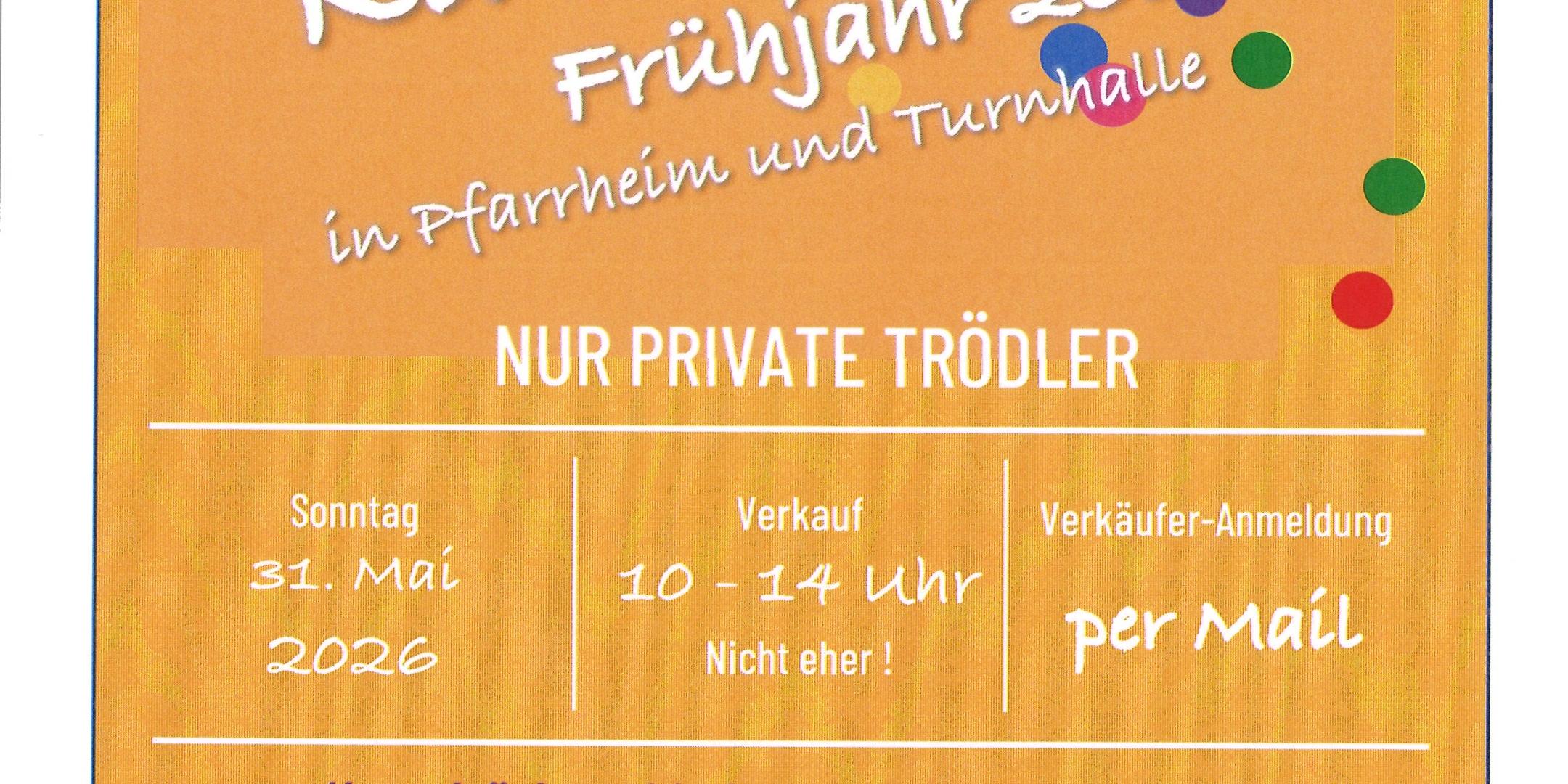 Plakat Kindertrödel Hehn 2026