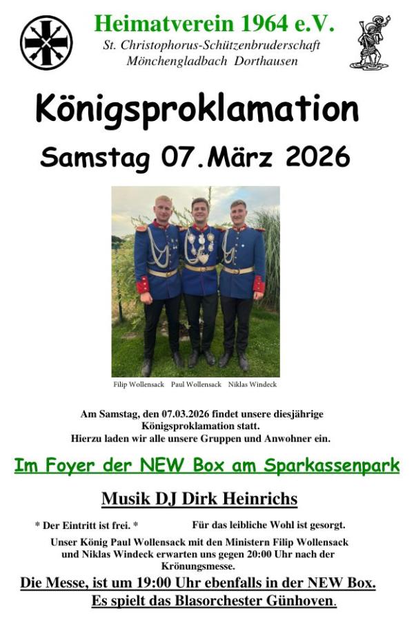 Königsproklamation in Dorthausen