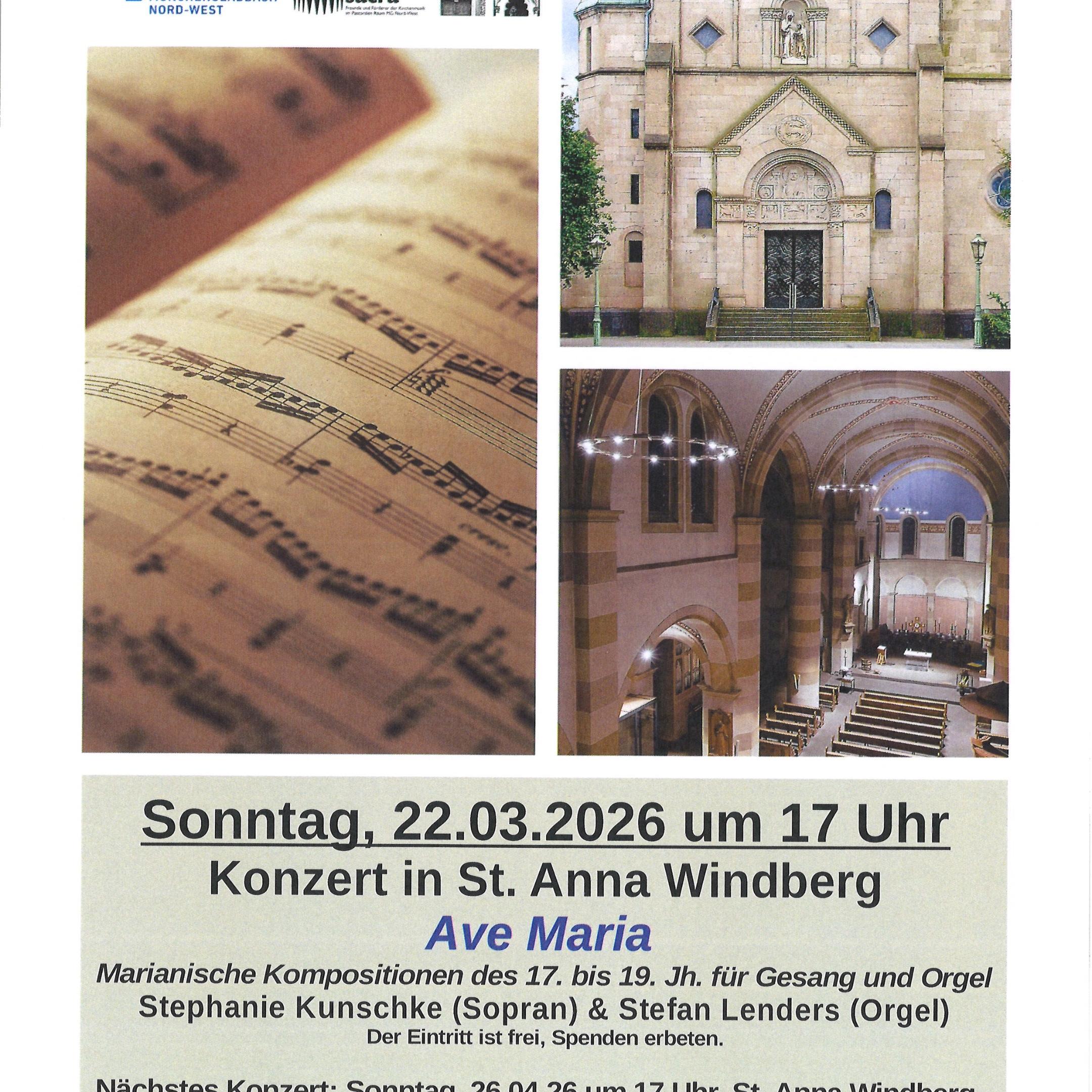 Konzert 22.03.26 in St. Anna