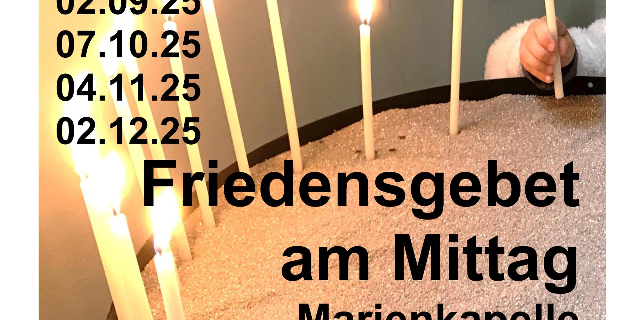 Plakat 'Friedensgebet am Mittag'